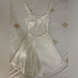 Hollister White Romper Open Back